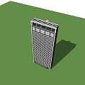 Modern High Rise Building Exterior With Glass Windows And Green Lawn Base Design