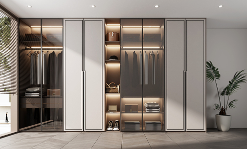 New Chinese Wardrobe Cloakroom 3d model