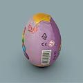 Colorful Egg Shaped Decorative Ornament Set With Rainbow Poop Pattern Heart Eyes And Smiling Face