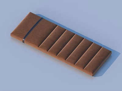 Brown Rectangular Storage Organizer With Divided Compartments For Small Objects 3d model