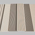 Modern Wall Paneling With Vertical Stripes And Neutral Color Variations 3d model