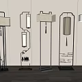 New Chinese floor lamp 3d model