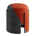 Upholstered Round Top Stools with Side Cutout Design in Multiple Colors