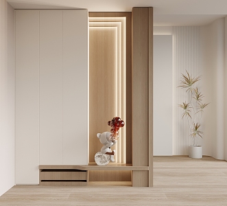 Modern Entrance Partition Entrance Shoe Cabinet Shoe Cabinet 3d model