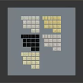Colored Square Samples In Various Tones Arranged With White Gold Black And Silver