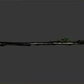 Wood And Stone Decorative Long Piece With Green Spots Surface Texture For Home Decor
