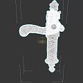 Vintage Metal Door Handle With Lion Head Carved Details And Classic Design