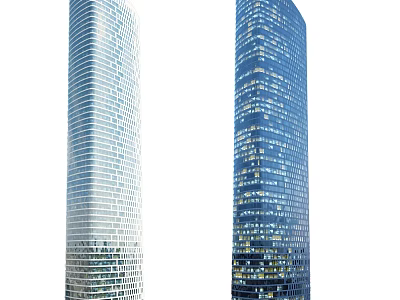 Modern Office Skyscrapers Featuring Glass Facades And Contemporary Architectural Design 3d model