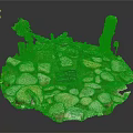 Miniature Desert Landscape Model With Various Stones Green Plants And Colorful Decorations