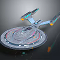 Modern Spaceship Picard Spaceship Star Trek Spaceship 3d model