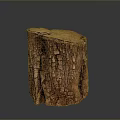 Rustic Wooden Stone Stump Decor Piece With Natural Rough Texture Design