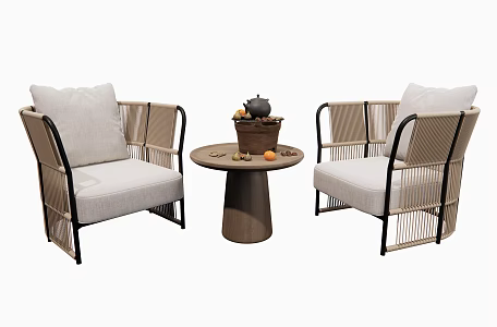 Modern Outdoor Sofa Outdoor Table and Chair Outdoor Chair Furnace Tea Cooking Stove 3d model