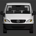 White Mercedes Commercial Van With Sleek Exterior Design And Reflective Surface