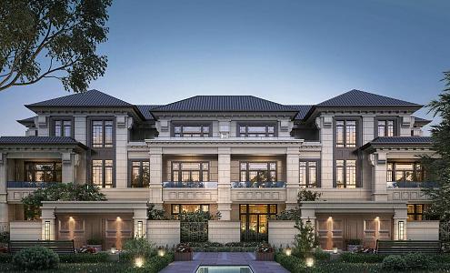 New Chinese Townhouse Hangzhou Longhu Jingchen Tianxi City Luxury House 3d model