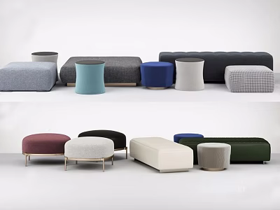 Modern Minotti sofa stool 3d model Modern Minotti sofa stool 3d model