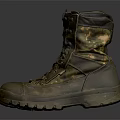 Durable Camouflage Military Boots With Thick Soles Dark Laces And Practical Design