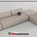 Modern corner sofa multiplayer sofa 3d model