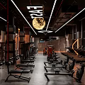 Modern Gym Interior With Various Fitness Equipment And Creative Lighting