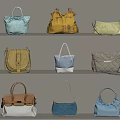 Various Stylish Handbags In Different Colors Displayed On Shelves With Neutral Background