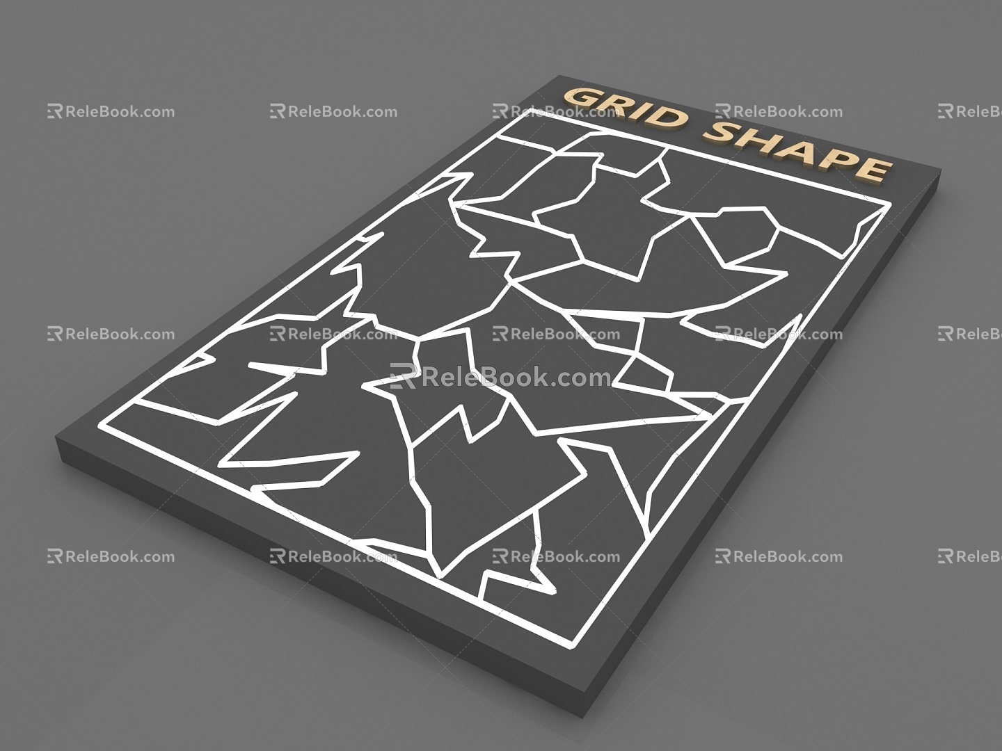 Modern Grid Line Mountaineering Line 3d model