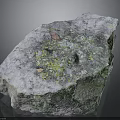 Raw Natural Stone With Green White Yellow Surface And Colorful Specks