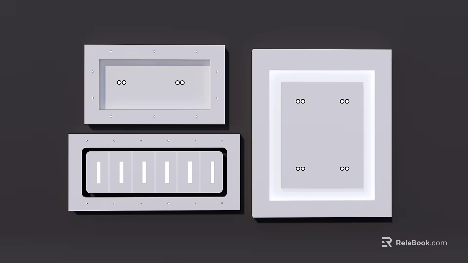 Modern Ceiling Panel Designs With Recessed Lights And Contemporary Styles 3d model 