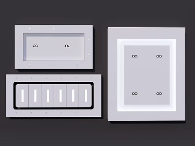 Modern Ceiling Panel Designs With Recessed Lights And Contemporary Styles 3d model