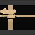 Open Black Gift Box With Shiny Gold Ribbon Bow For Daily Use