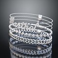 Modern Bracelet Silver Jewelry Silver Bracelet 3d model