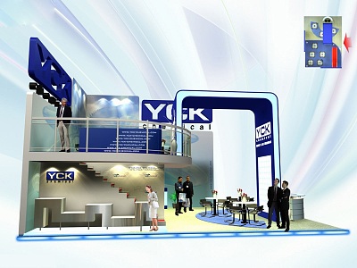 YCK Petrochemical Technology Exhibition Booth Model 3d model