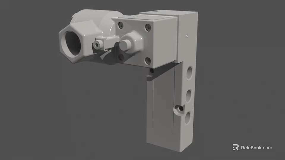 Industrial Equipment Mechanical Component With Precision Holes Adjustment Knob And Durable Metal Structure 3d model 