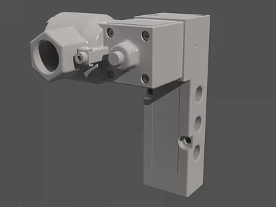 Industrial Equipment Mechanical Component With Precision Holes Adjustment Knob And Durable Metal Structure 3d model