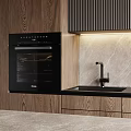 Island table in modern cabinet console 3d model