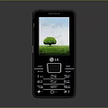 LG Classic Feature Phone With Numeric Keypad And Screen Showing Tree Image Design 3d model