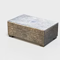 Silver Box With Intricate Carved Patterns And Vintage Decorative Details 3d model