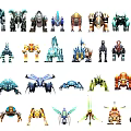 Modern Robots 3d model