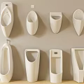 Bathroom combination urinal 3d model