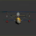 Vintage Biplane Model With Orange Fuselage Blue Wings And Green White Red Tail Stripes F-HOGA