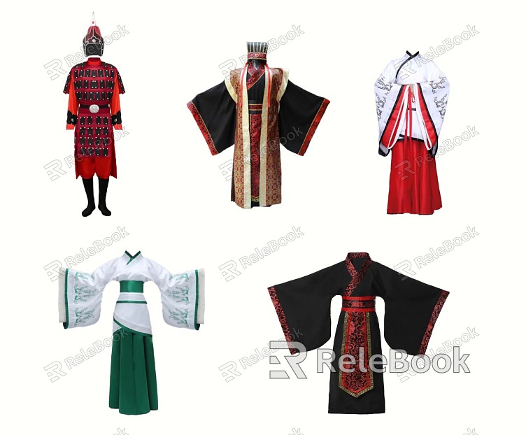 Chinese-style Hanfu Ancient Costume model