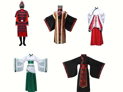 Chinese-style Hanfu Ancient Costume model