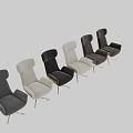 Modern Plush Accent Chair with Wooden Armrests and Metal Swivel Base in Multiple Colors