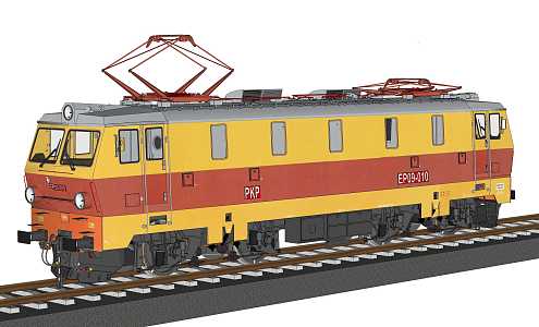 modern electric locomotive 3d model