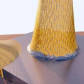 Modern Geometric Conical Mesh Structure With Square Base And Smaller Design Elements