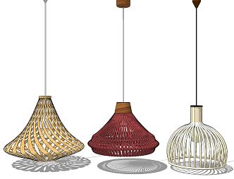 Modern chandelier combination 3d model