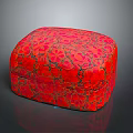 Red Floral Pattern Decorative Ornament Set With Decorative Box For Home Decor