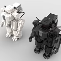 LEGO Toys Building Blocks Fighting Robot Gundam Mech Warrior Transformers Pacific Rim 3d model