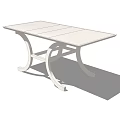 Sleek Modern Dining Table With Curved Wooden Legs And Minimalist Design