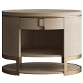 Modern round bedside table 3d model