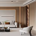 Modern Minimalist Living Room Interior With Sofa Coffee Table Rug And Floor Lamp