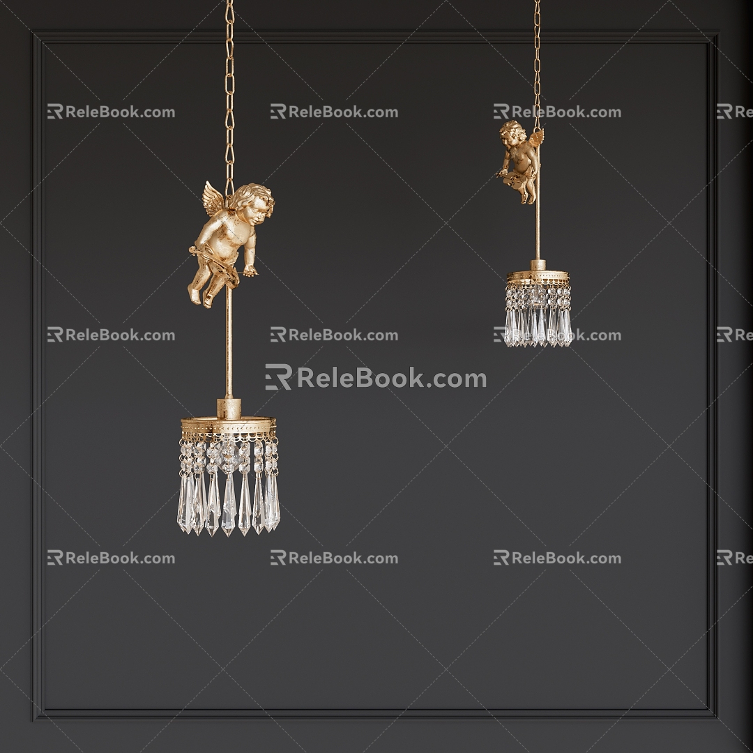 Angel chandelier 3d model